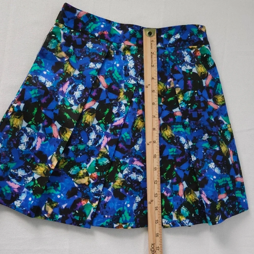 Milly Minis‎ Girls 8 Jewel Print Pleated Skirt Multicolor Made in USA Party